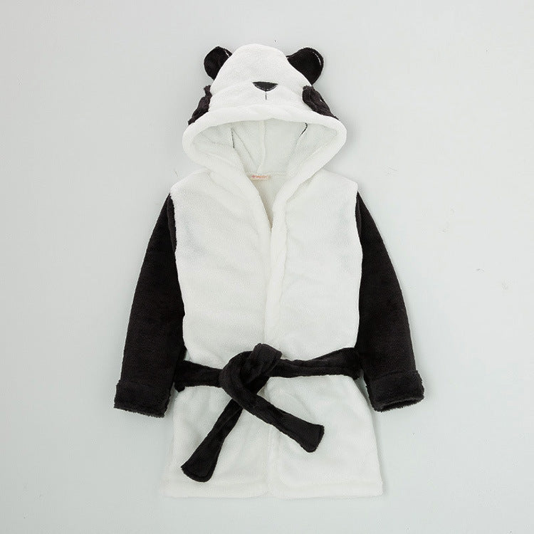 Soft Flannel Animal Character baby bathrobe dressing gown