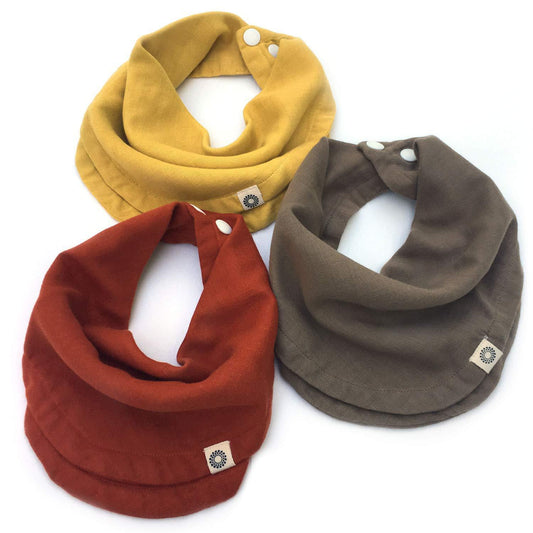 Organic Solid Colour Baby Saliva Dribble Bib