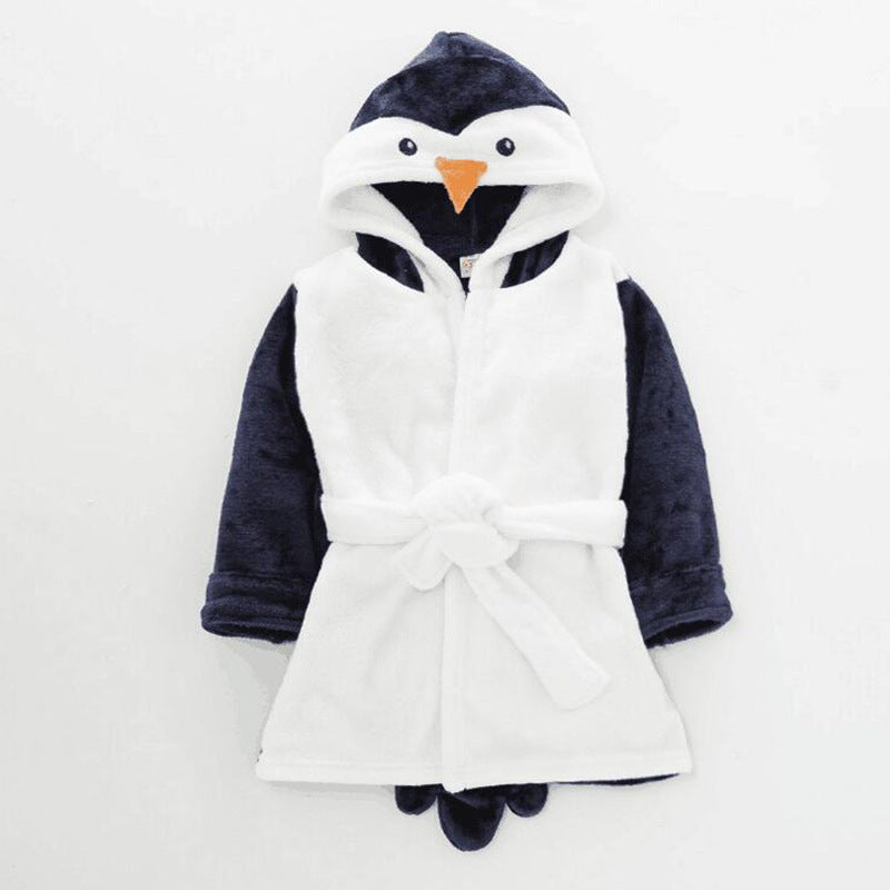 Soft Flannel Animal Character baby bathrobe dressing gown