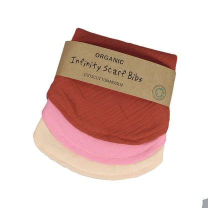 Organic Solid Colour Baby Saliva Dribble Bib