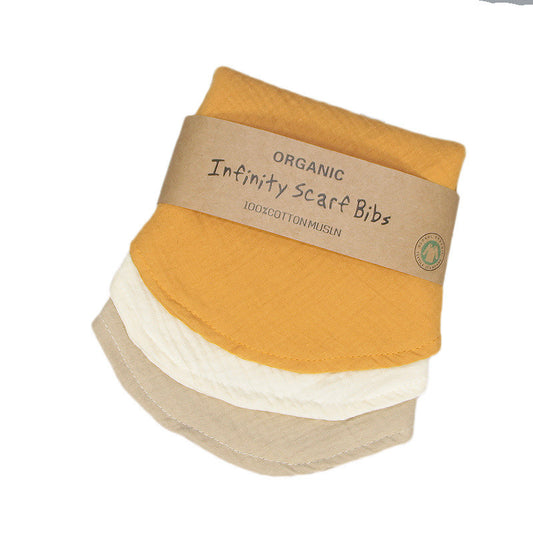 Organic Solid Colour Baby Saliva Dribble Bib