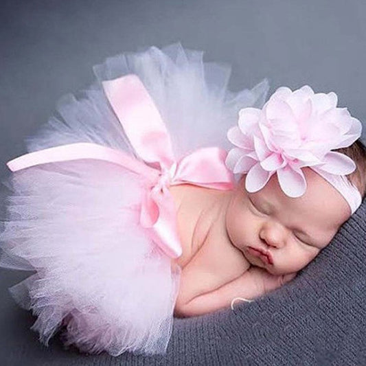 Baby girl Photo prop outfit, tutu and headband