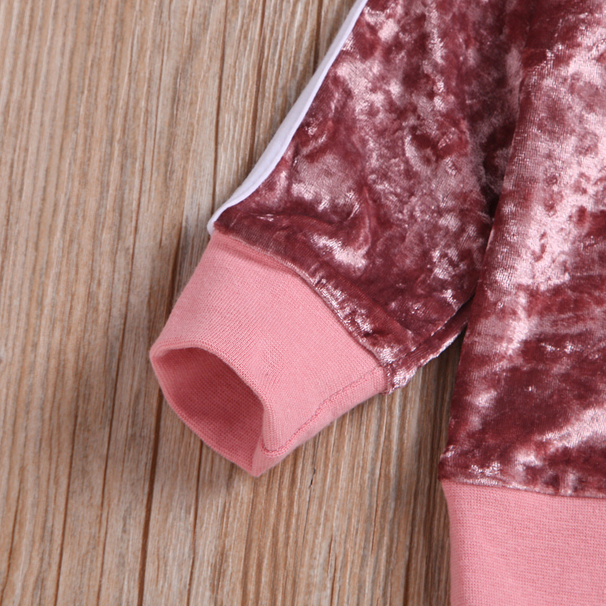 Girls velour soft tracksuit set pink/silver grey