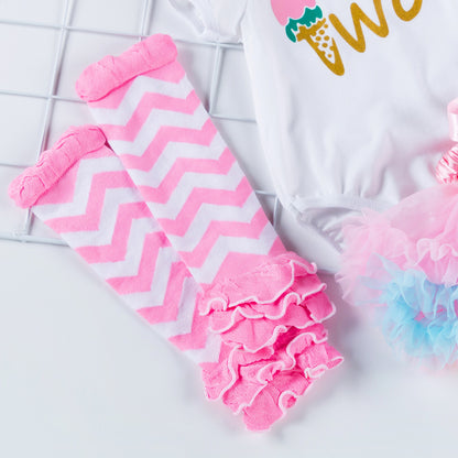 Baby girl 1st birthday one dress party set