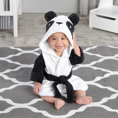 Soft Flannel Animal Character baby bathrobe dressing gown