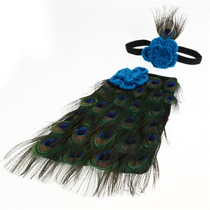 baby photo prop peacock