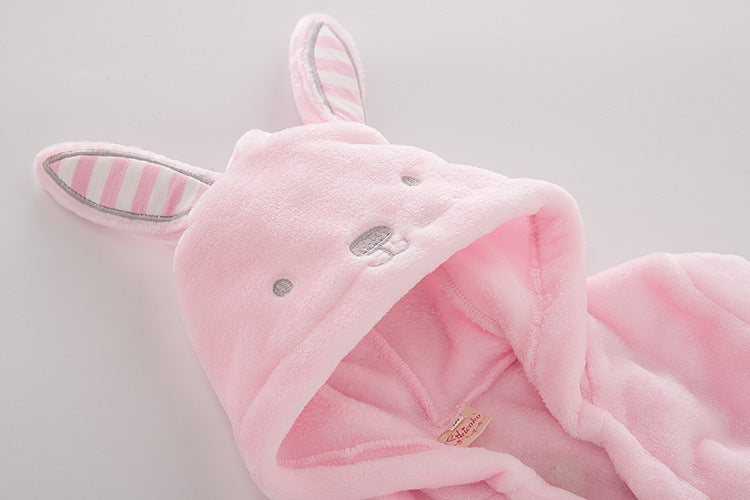 Soft Flannel Animal Character baby bathrobe dressing gown