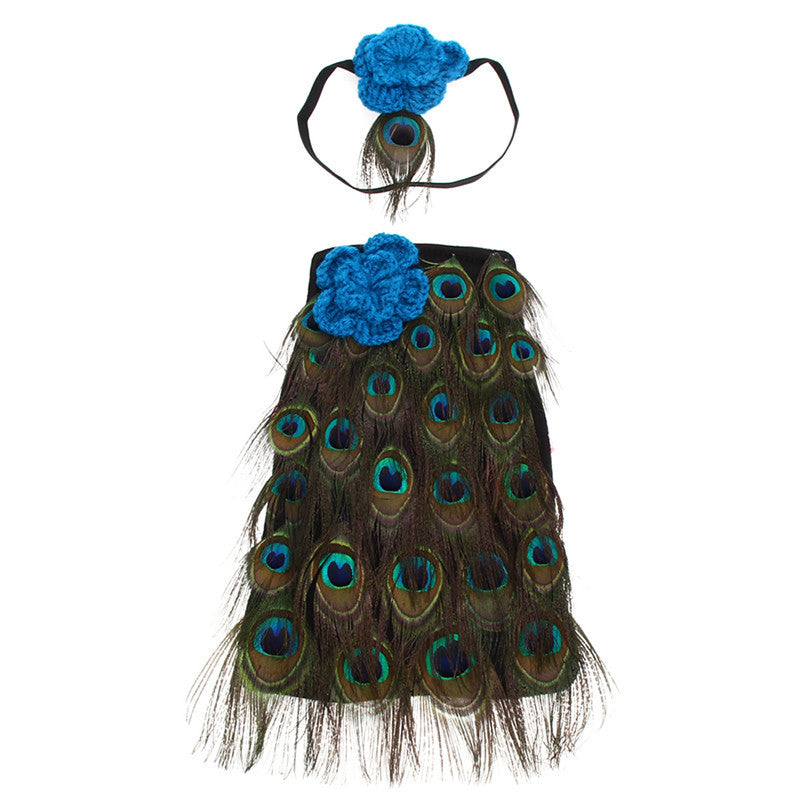 baby photo prop peacock