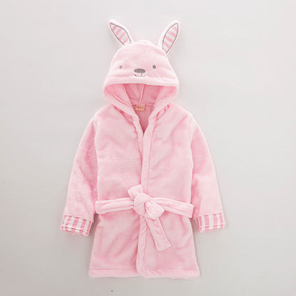 Soft Flannel Animal Character baby bathrobe dressing gown