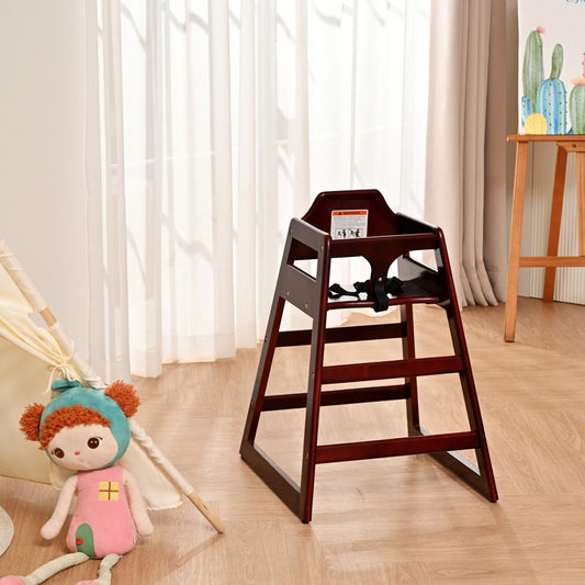 Baby/Toddler Wooden Double Feeding, Portable, Easy To Clean Baby Booster High Chair