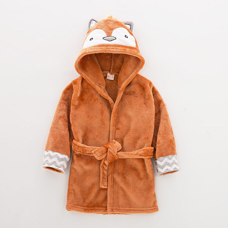 Soft Flannel Animal Character baby bathrobe dressing gown