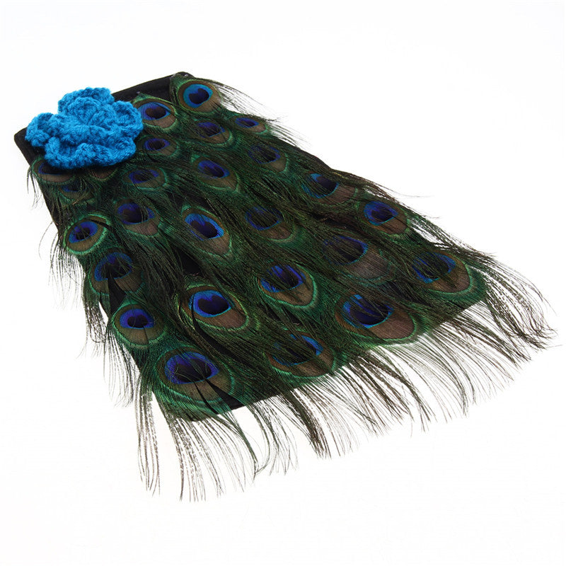 baby photo prop peacock