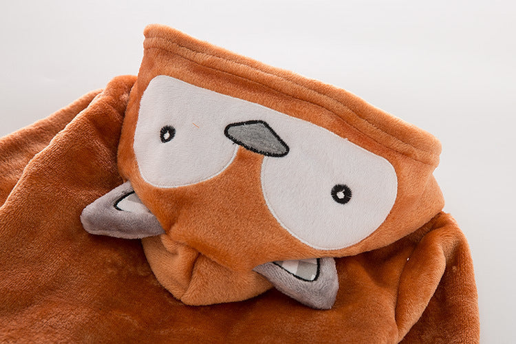 Soft Flannel Animal Character baby bathrobe dressing gown
