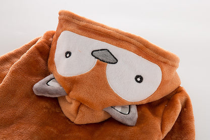 Soft Flannel Animal Character baby bathrobe dressing gown